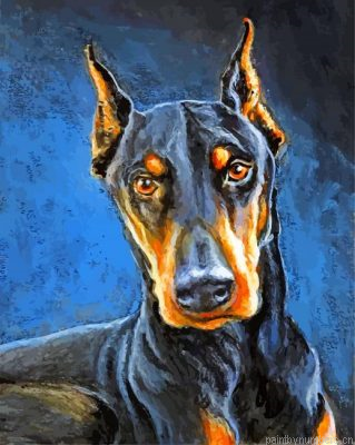 Aesthetic Black Dog Painting By Numbers.png