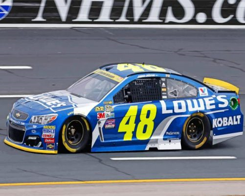 Aesthetic Blue Nascar Painting By Numbers.png