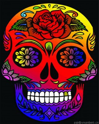 Aesthetic Candy Skull Painting By Numbers.png