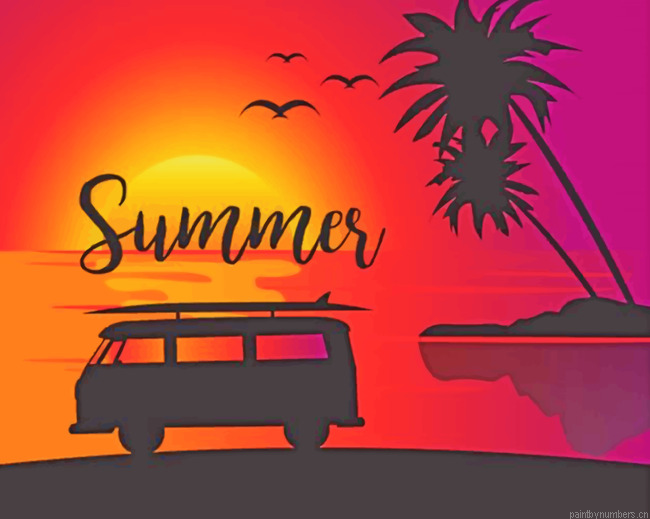 Aesthetic Car Silhouette Painting By Numbers.png