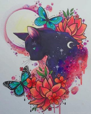 Aesthetic Cat Art Painting By Numbers.png