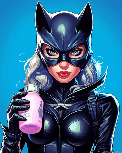 Aesthetic Cat Woman Painting By Numberss.png