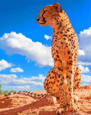 Aesthetic Cheetah Animal Painting By Numbers.png