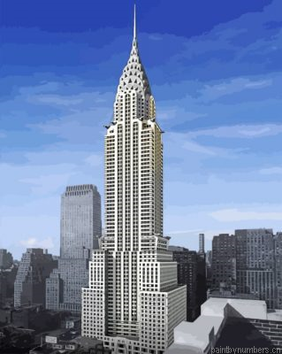 Aesthetic Chrysler Building Painting By Numbers.png