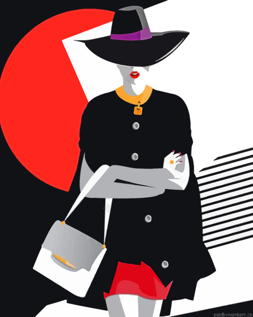 Aesthetic Classy Woman Illustration Painting By Numbers.png