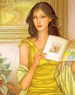 Aesthetic Classy Woman Painting By Numbers.png