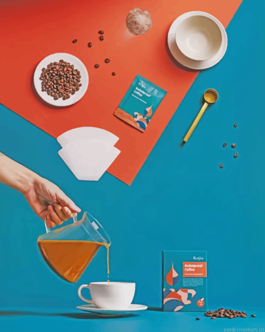 Aesthetic Coffee Illustration Painting By Numbers.png