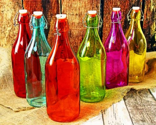 Aesthetic Colored Bottles Painting By Numbers.png