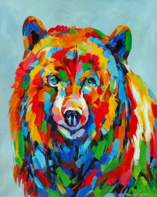 Aesthetic Colorful Grizzly Painting By Numbers.png