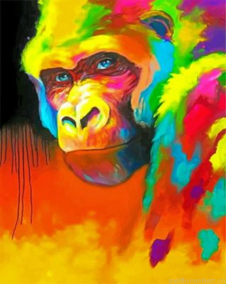 Aesthetic Colorful Monkey Painting By Numbers.png