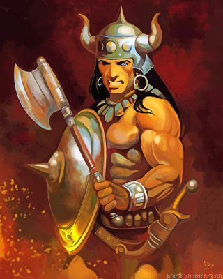 Aesthetic Conan Frank Frazetta Painting By Numbers.png