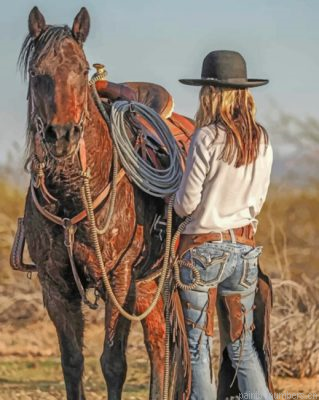 Aesthetic Cowgirl Painting By Numbers.png