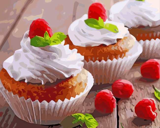 Aesthetic Cupcakes Painting By Numbers.png