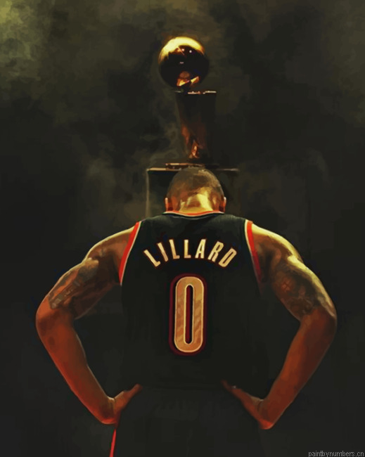Aesthetic Damian Lillard Painting By Numberss.png