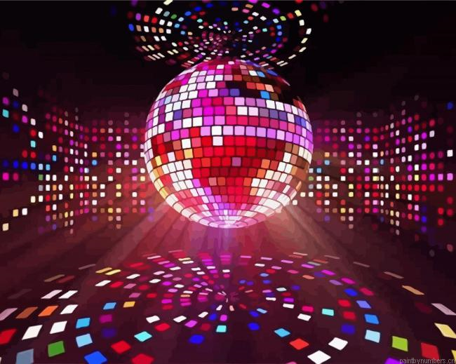 Aesthetic Disco Ball Painting By Numberss.png