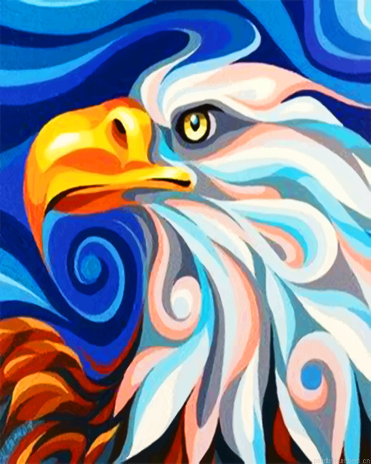 Aesthetic Eagle Painting By Numberss.png