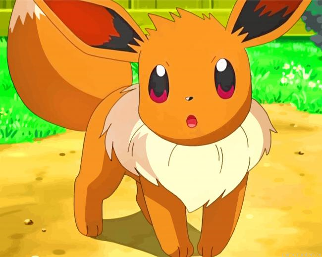 Aesthetic Eevee Pokemon Painting By Numberss.png