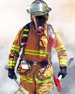 Aesthetic Firefighter Painting By Numberss.png