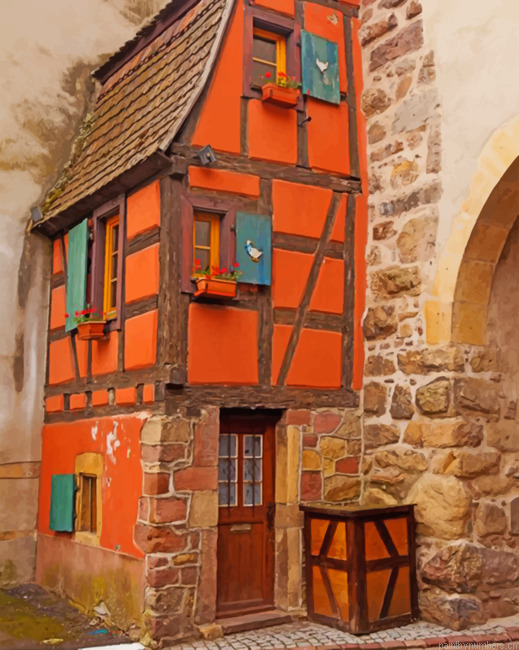 Aesthetic French House Painting By Numbers.png