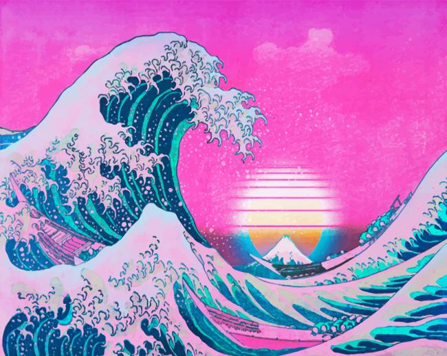 Aesthetic Great Wave Off Kanagawa Painting By Numberss.png