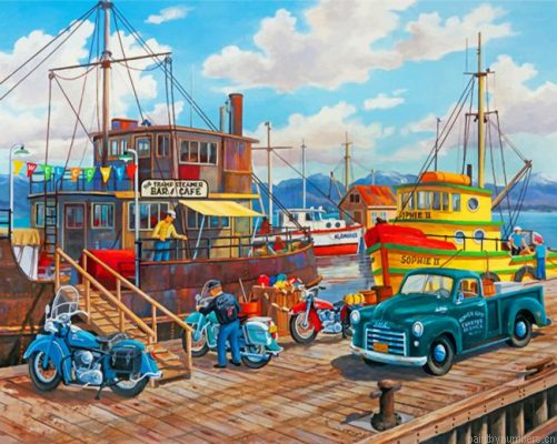 Aesthetic Harbour Painting By Numbers.png