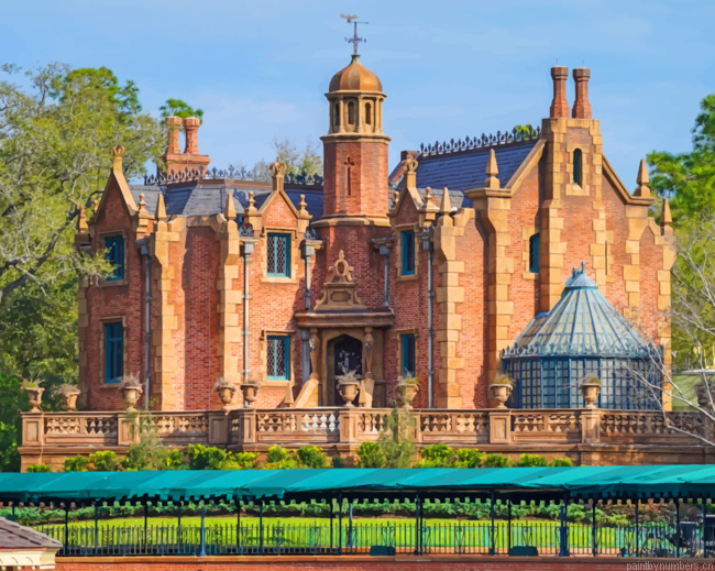 Aesthetic Haunted Mansion Painting By Numbers.png