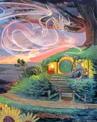 Aesthetic Hobbit House Painting By Numbers.png