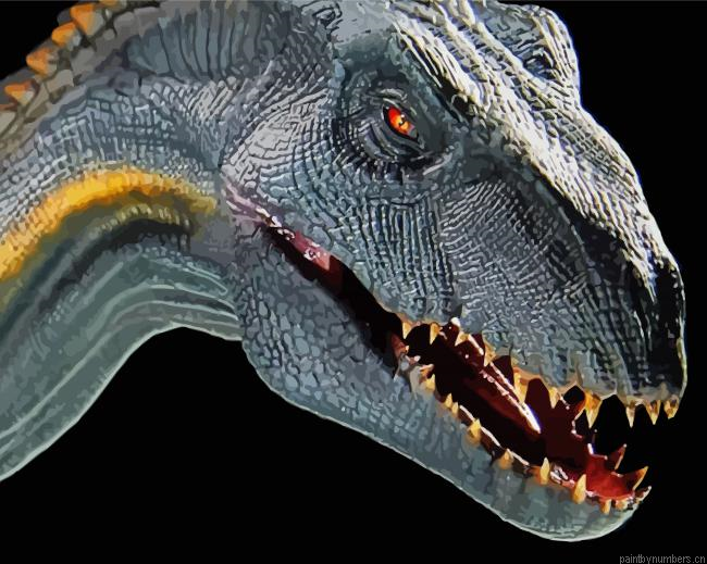 Aesthetic Indoraptor Painting By Numberss.png