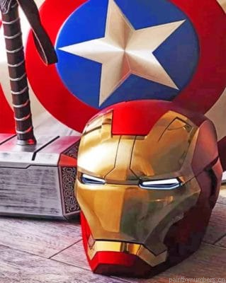 Aesthetic Iron Man Painting By Numbers.png