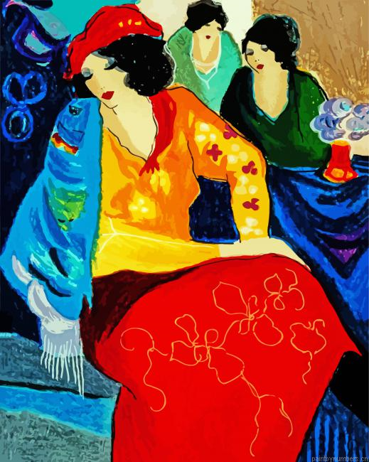 Aesthetic Ladies Painting By Numbers.png