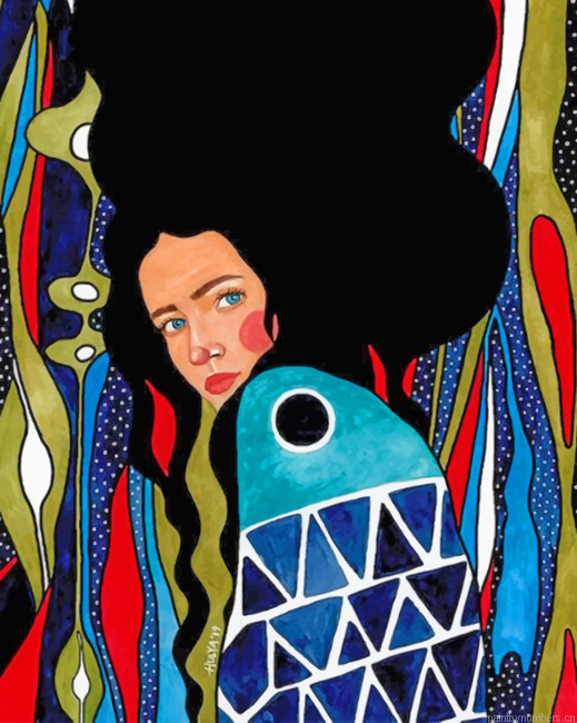 Aesthetic Lady Painting By Numbers.png