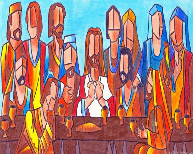 Aesthetic Last Supper Painting By Numberss.png