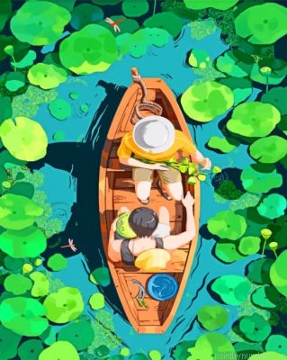 Aesthetic Men On A Boat Painting By Numbers.png
