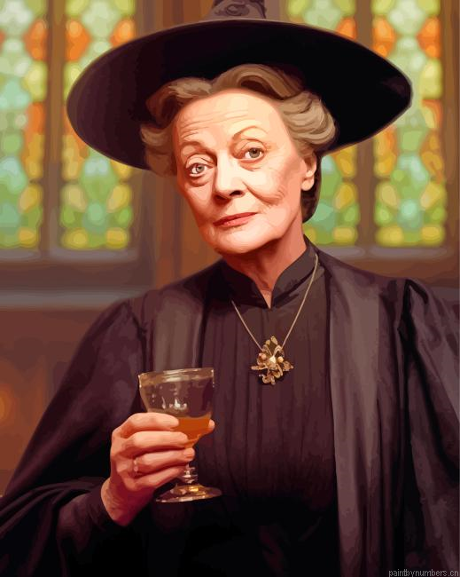 Aesthetic Minerva Mcgonagall Painting By Numberss.png