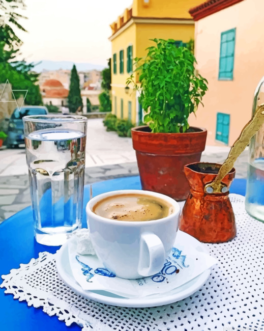 Aesthetic Morning Coffee Painting By Numbers.png