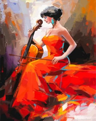 Aesthetic Musician Woman Painting By Numbers.png