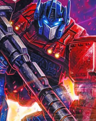 Aesthetic Optimus Prime Painting By Numbers.png