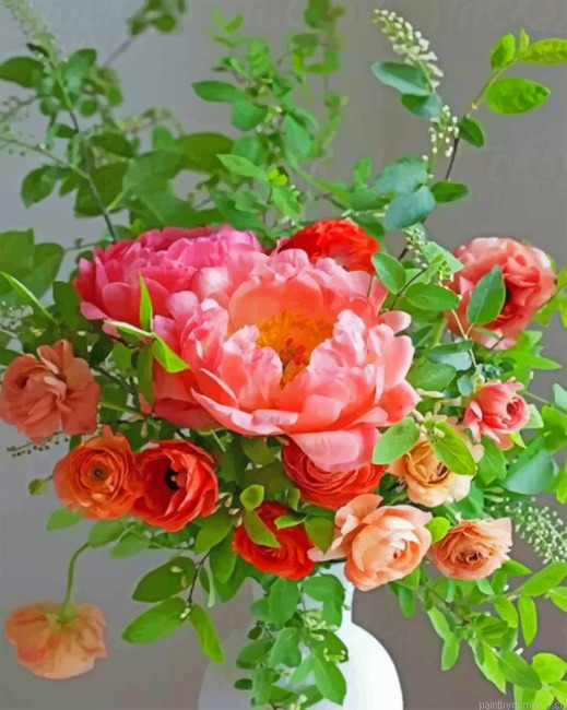Aesthetic Peonies Flowers Painting By Numberss.png