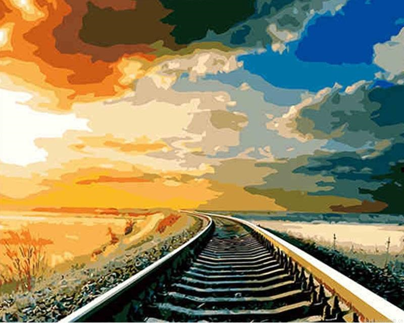 Aesthetic Railway Painting By Numberss.png
