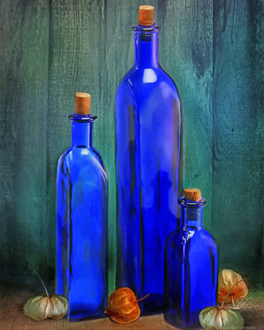 Aesthetic Red Bottles Painting By Numberss.png