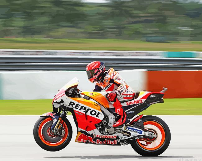 Aesthetic Repsol Honda Racing Painting By Numberss.png