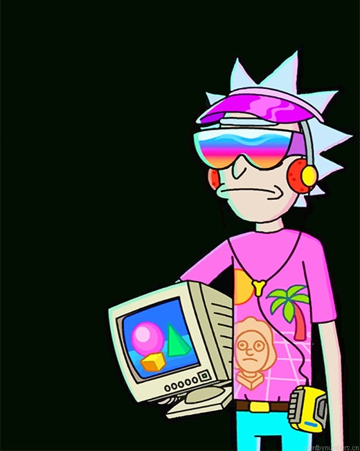 Aesthetic Rick Sanchez Painting By Numberss.png