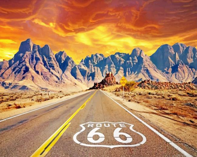 Aesthetic Route 66 Painting By Numberss.png