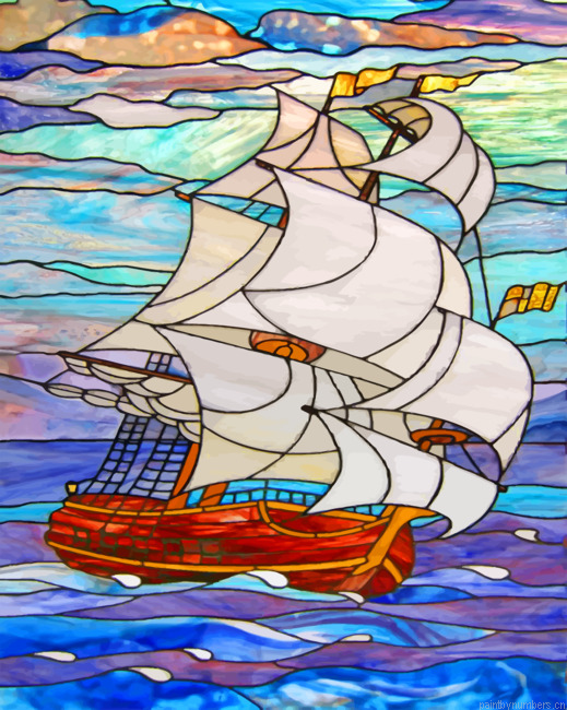 Aesthetic Ship Painting By Numberss.png