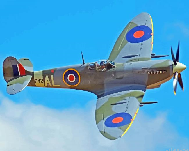 Aesthetic Spitfire Painting By Numberss.png