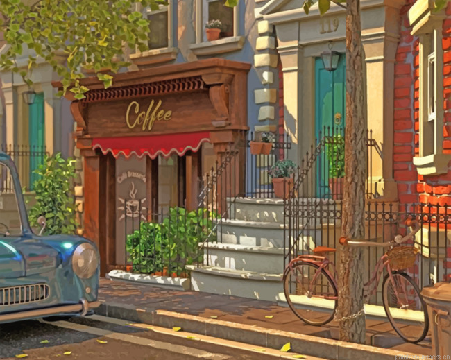 Aesthetic Street Painting By Numberss.png