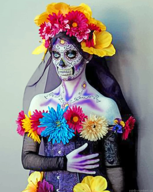 Aesthetic Sugar Skull Painting By Numbers.png