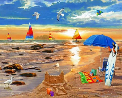 Aesthetic Summer Time Painting By Numbers.png