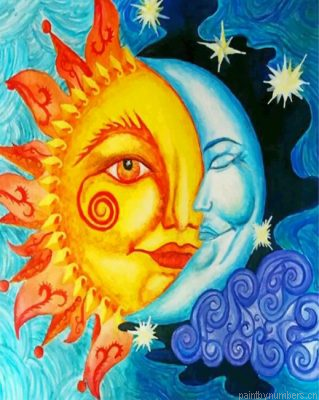 Aesthetic Sun And Moon Painting By Numbers.png