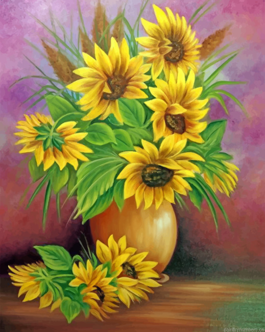 Aesthetic Sunflowers Painting By Numbers.png